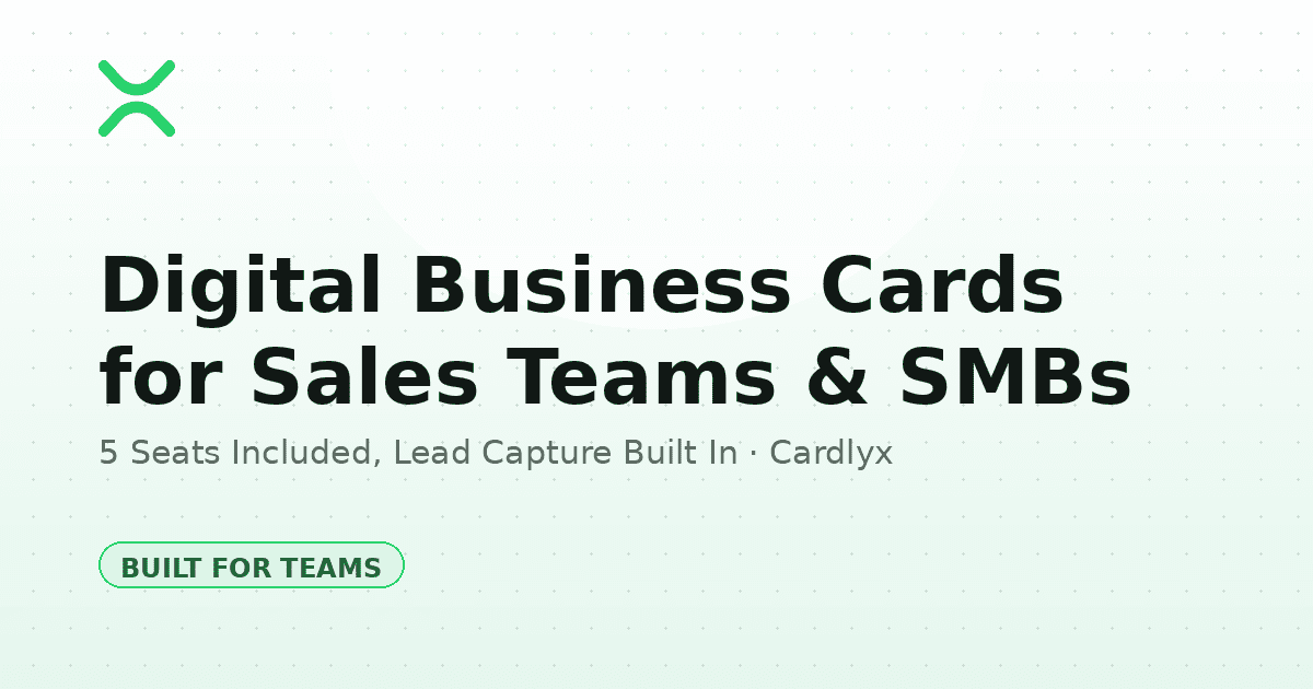 Best Digital Business Card for Sales Teams in 2026